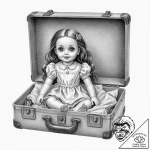 A neo-traditional tattoo of the annabelle dol… – tattoo sketch (№1753050238_0, 20.07.2025 22:23) — tattoovalue.net