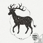 Tattoo design a zodiac animal’s silhouette fo… – tattoo sketch (№1753050898_0, 20.07.2025 22:34) — tattoovalue.net