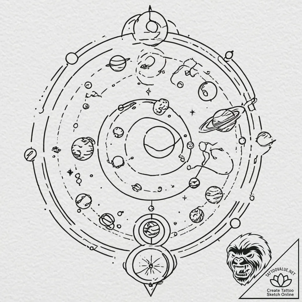 Tattoo sketch a full blackwork sleeve concept... - tattoo sketch (№1753051146_0, 20.07.2025 22:39) — tattoovalue.net