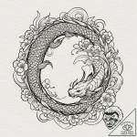 Tattoo sketch a minimalist outline of two han… – tattoo sketch (№1753051644_0, 20.07.2025 22:47) — tattoovalue.net