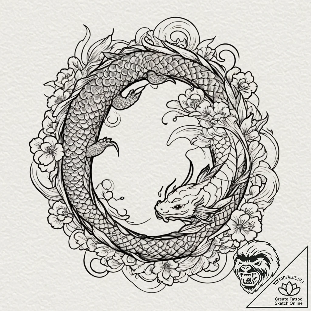 Tattoo sketch a minimalist outline of two han... - tattoo sketch (№1753051644_0, 20.07.2025 22:47) — tattoovalue.net