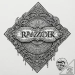 A linework tattoo of a razor blade hidden in… – tattoo sketch (№1753051971_0, 20.07.2025 22:52) — tattoovalue.net