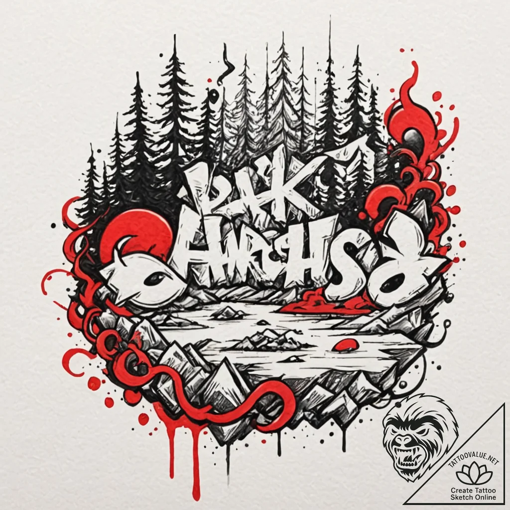 Nature & landscapes, tattoo flash sheet desig... - tattoo sketch (№1753052960_0, 20.07.2025 23:09) — tattoovalue.net