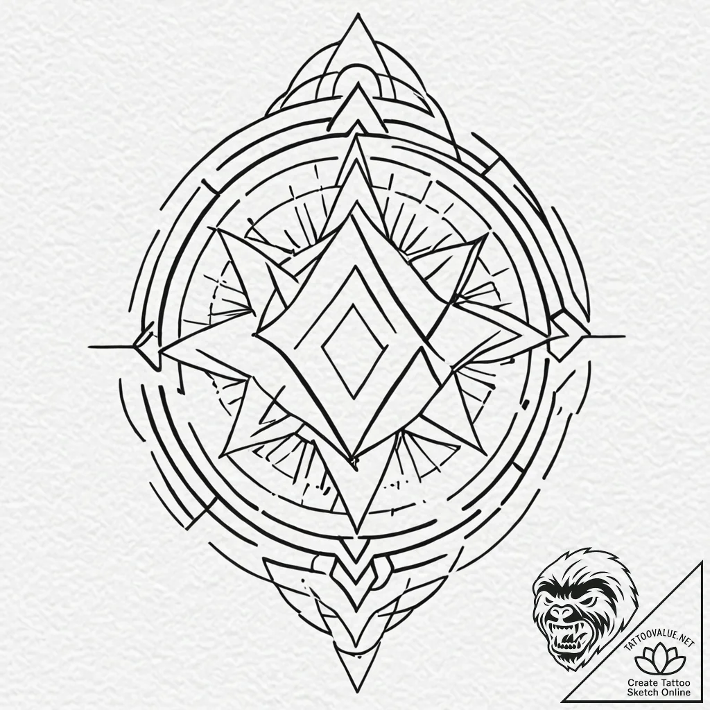 58. tattoo sketch: "mir" rune subtly incorpor... - tattoo sketch (№1753053043_0, 20.07.2025 23:10) — tattoovalue.net