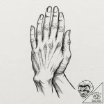 Praying hands, artistic tattoo sketch, sketch… – tattoo sketch (№1753053127_0, 20.07.2025 23:12) — tattoovalue.net