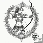 Tattoo sketch a sagittarius archer, minimalis… – tattoo sketch (№1753053620_0, 20.07.2025 23:20) — tattoovalue.net