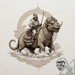 A sketch of a tusken raider (sand person) on… – tattoo sketch (№1753053703_0, 20.07.2025 23:21) — tattoovalue.net