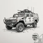 Tattoo design a generic military vehicle outl… – tattoo sketch (№1753053952_0, 20.07.2025 23:25) — tattoovalue.net