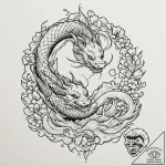 Tattoo design a fluid, abstract representatio… – tattoo sketch (№1753054448_0, 20.07.2025 23:34) — tattoovalue.net