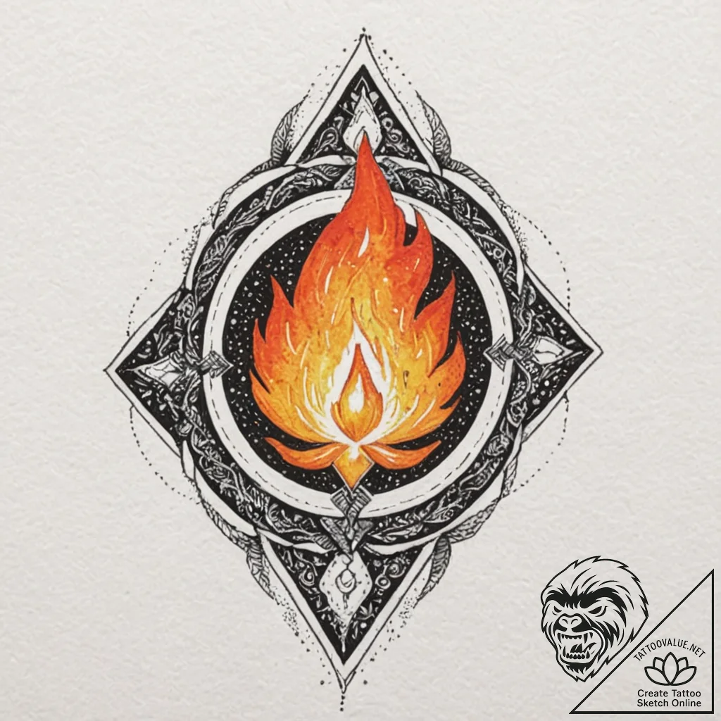Tattoo design: abstract watercolor depiction... - tattoo sketch (№1753054612_0, 20.07.2025 23:36) — tattoovalue.net
