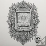 Tattoo design a clean outline of a classic ar… – tattoo sketch (№1753055357_0, 20.07.2025 23:49) — tattoovalue.net
