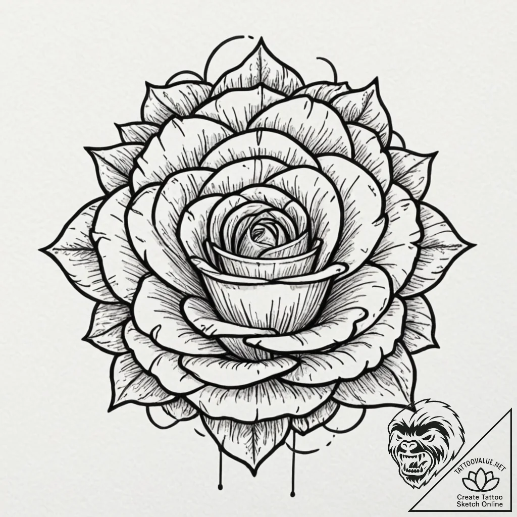 Tattoo design an abstract black hole from whi... - tattoo sketch (№1753056594_0, 21.07.2025 00:09) — tattoovalue.net