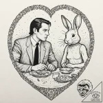 A sketch of the “i love you, honey bunny” sce… – tattoo sketch (№1753058327_0, 21.07.2025 00:38) — tattoovalue.net