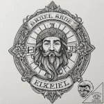 A chicano lettering tattoo of “ezekiel 25:17″… – tattoo sketch (№1753059152_0, 21.07.2025 00:52) — tattoovalue.net