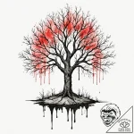 A watercolor sketch of the whomping willow.,… – tattoo sketch (№1753060143_0, 21.07.2025 01:09) — tattoovalue.net