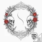 Tattoo design a pair of pisces fish, swimming… – tattoo sketch (№1753061625_0, 21.07.2025 01:33) — tattoovalue.net