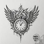 Tattoo design a “speedrun” stopwatch with win… – tattoo sketch (№1753061789_0, 21.07.2025 01:36) — tattoovalue.net