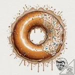 Tattoo sketch two halves of a stylized donut…. – tattoo sketch (№1753061871_0, 21.07.2025 01:37) — tattoovalue.net