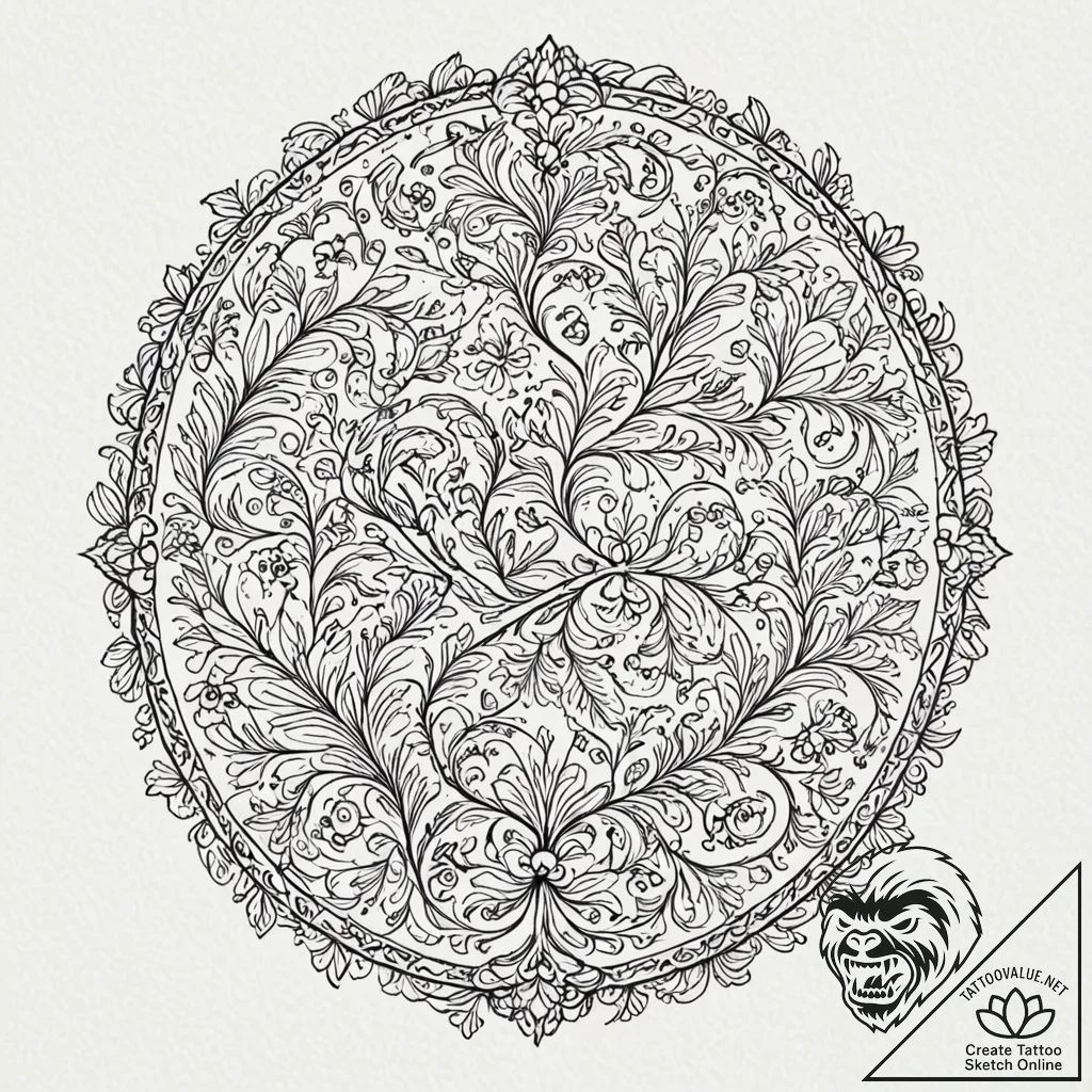 Tattoo design a stylized "game lobby" icon wi... - tattoo sketch (№1753062534_0, 21.07.2025 01:48) — tattoovalue.net