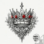 Tattoo design a crown symbolizing the head of… – tattoo sketch (№1753062780_0, 21.07.2025 01:53) — tattoovalue.net