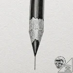 A close-up of a freshly sharpened pencil tip…. – tattoo sketch (№1753063607_0, 21.07.2025 02:06) — tattoovalue.net