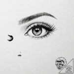 Tattoo design a confident woman’s eye, with l… – tattoo sketch (№1753064593_0, 21.07.2025 02:23) — tattoovalue.net