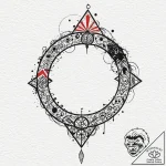 Amulet symbol, ink illustration for tattoo, v… – tattoo sketch (№1753064757_0, 21.07.2025 02:25) — tattoovalue.net