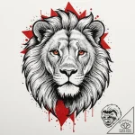 Tattoo sketch a leo lion with a single, shini… – tattoo sketch (№1753064922_0, 21.07.2025 02:28) — tattoovalue.net