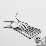 Tattoo sketch a gamer’s hands on a keyboard a… – tattoo sketch (№1753065414_0, 21.07.2025 02:36) — tattoovalue.net