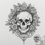 A sketch of the radish spirit from spirited a… – tattoo sketch (№1753066239_0, 21.07.2025 02:50) — tattoovalue.net