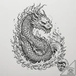 Tattoo sketch a powerful, abstract flame., ar… – tattoo sketch (№1753068483_0, 21.07.2025 03:28) — tattoovalue.net