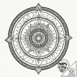 Tattoo sketch a dotwork mandala incorporating… – tattoo sketch (№1753068565_0, 21.07.2025 03:29) — tattoovalue.net