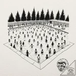 A shot of a crowded public swimming pool on a… – tattoo sketch (№1753069309_0, 21.07.2025 03:41) — tattoovalue.net
