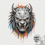 A watercolor tattoo of the predator’s shimmer… – tattoo sketch (№1753069554_0, 21.07.2025 03:45) — tattoovalue.net
