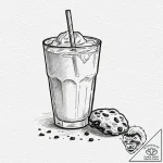 Tattoo design a ‘cookie’ on one, a ‘glass of… – tattoo sketch (№1753069719_0, 21.07.2025 03:48) — tattoovalue.net