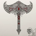 Tomahawk, tattoo flash sheet design, ornament… – tattoo sketch (№1753071207_0, 21.07.2025 04:13) — tattoovalue.net