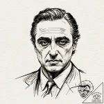 крёстный отец (the godfather), tattoo line ar… – tattoo sketch (№1753072033_0, 21.07.2025 04:27) — tattoovalue.net