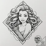 A neo-traditional tattoo of ursula from the l… – tattoo sketch (№1753072197_0, 21.07.2025 04:29) — tattoovalue.net