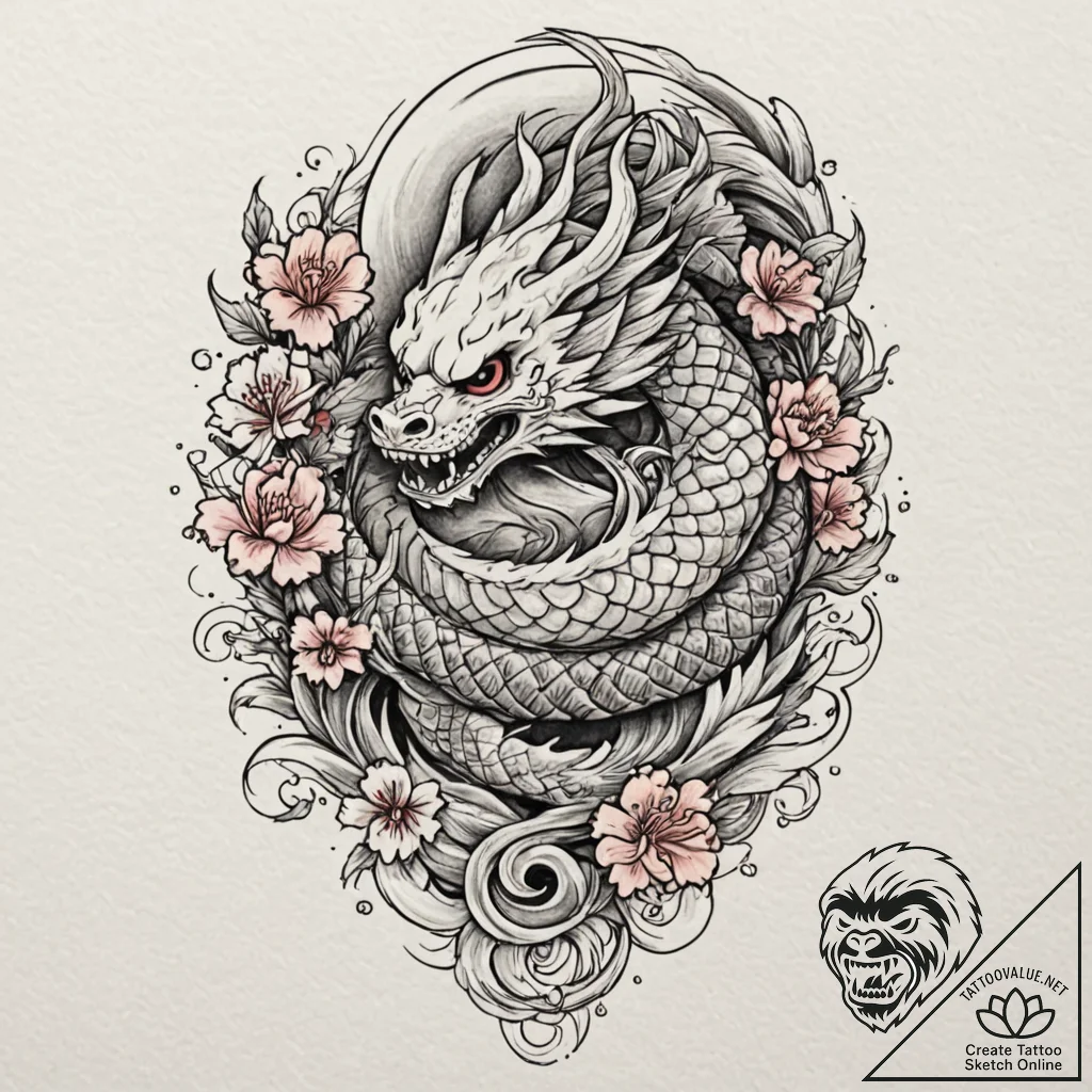 Sugar skull, artistic tattoo sketch, muted co... - tattoo sketch (№1753072938_0, 21.07.2025 04:42) — tattoovalue.net