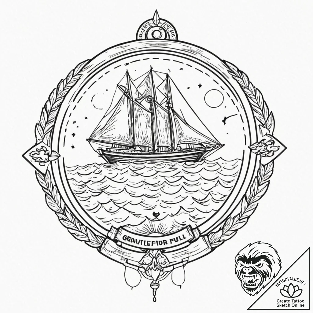 Tattoo sketch a subtle representation of grav... - tattoo sketch (№1753073268_0, 21.07.2025 04:47) — tattoovalue.net