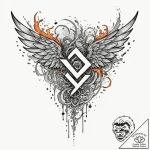 93. tattoo sketch: “vetar” rune subtly integr… – tattoo sketch (№1753073349_0, 21.07.2025 04:49) — tattoovalue.net