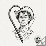 A sketch of the main character from the boys,… – tattoo sketch (№1753075086_0, 21.07.2025 05:18) — tattoovalue.net