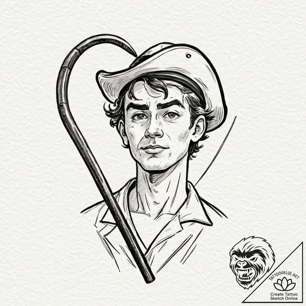 A sketch of the main character from the boys,... - tattoo sketch (№1753075086_0, 21.07.2025 05:18) — tattoovalue.net
