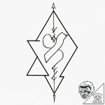 A linework tattoo of the “to be continued” ar… – tattoo sketch (№1753075170_0, 21.07.2025 05:19) — tattoovalue.net