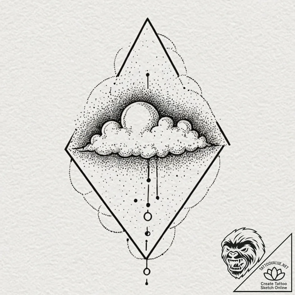 Tattoo sketch a small, whimsical drawing of a... - tattoo sketch (№1753075418_0, 21.07.2025 05:23) — tattoovalue.net