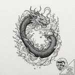 Tattoo design a watercolor splash that visual… – tattoo sketch (№1753075669_0, 21.07.2025 05:27) — tattoovalue.net