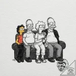 A watercolor sketch of the main characters fr… – tattoo sketch (№1753075750_0, 21.07.2025 05:29) — tattoovalue.net