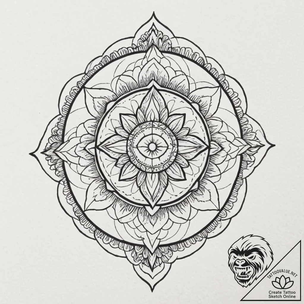 A linework tattoo of the moordale secondary s... - tattoo sketch (№1753076577_0, 21.07.2025 05:42) — tattoovalue.net