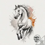 Tattoo sketch a proud stallion, rearing up, s… – tattoo sketch (№1753077072_0, 21.07.2025 05:51) — tattoovalue.net