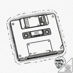 Tattoo sketch a pixelated “game save” icon wi… – tattoo sketch (№1753077319_0, 21.07.2025 05:55) — tattoovalue.net